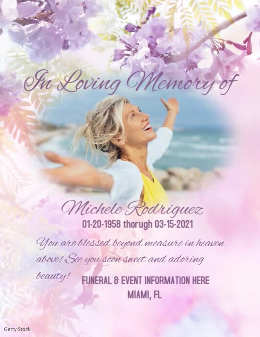 Copy of Funeral Celebration of Life Flyer Cherry Bl PosterMyWall